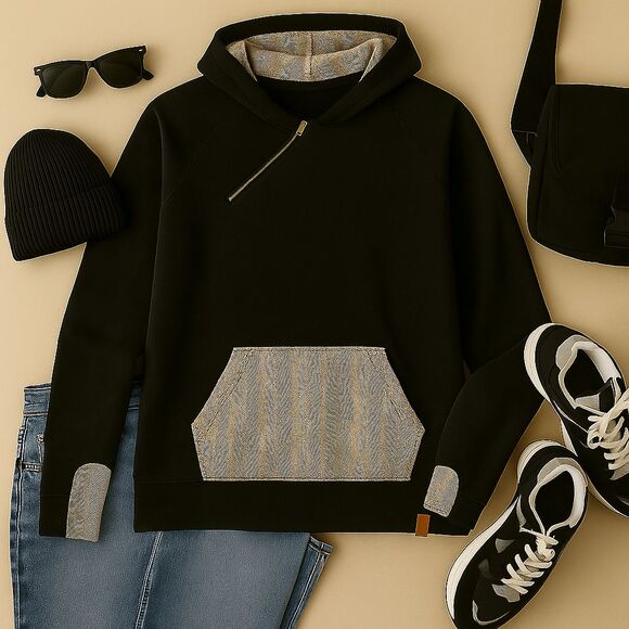 Ampersand Womens Avenue Double Hood Sweatshirt Size Medium Gorpcore Outdoor - Picture 10 of 11